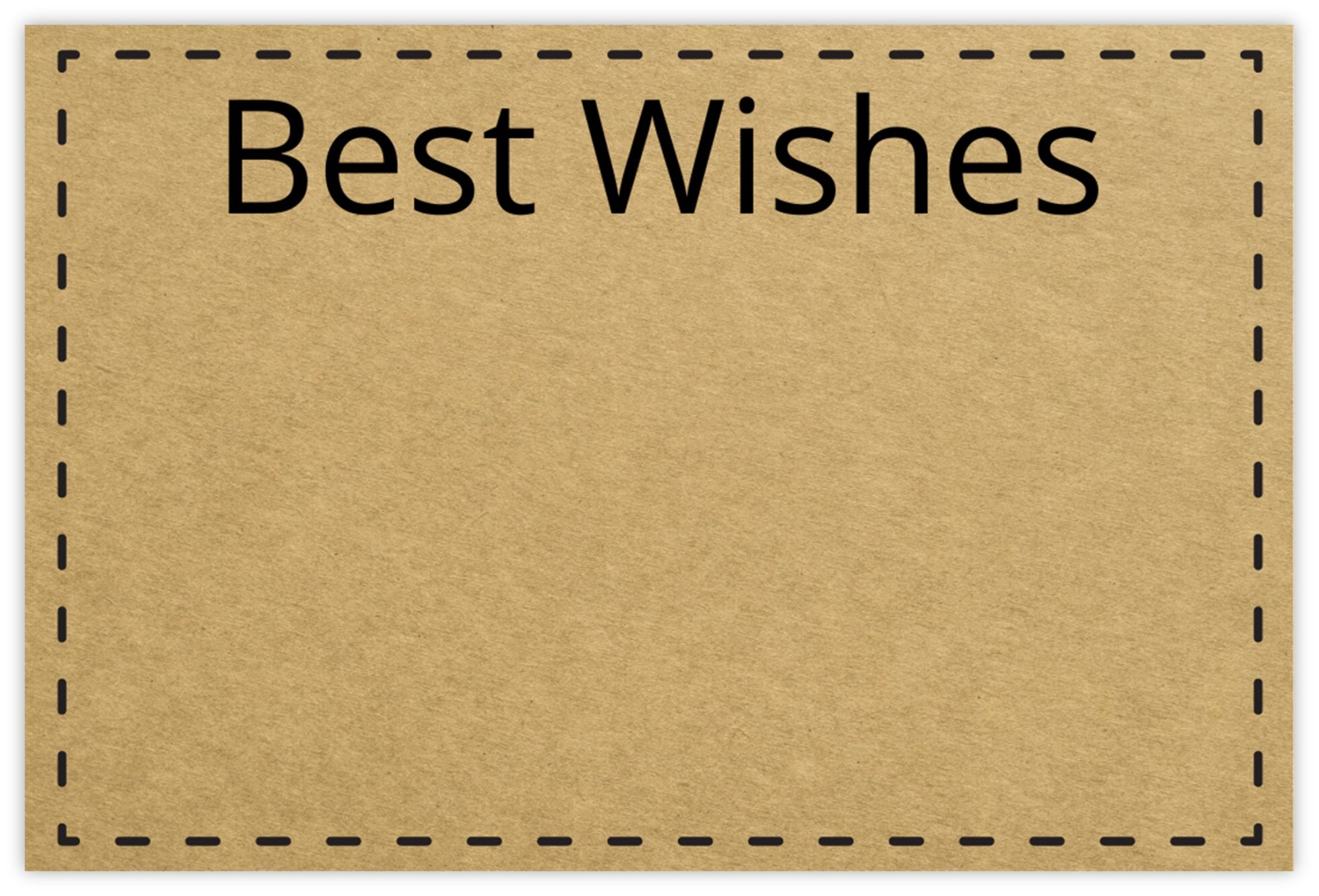 Best Wishes (Brown) 60mm x 90mm Florist Cards CelloExpress