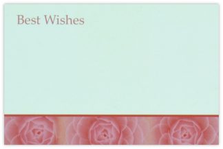 Best Wishes (Pink Roses) - 60mm x 90mm Florist Cards