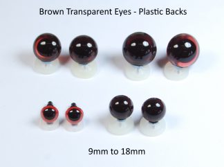 9mm Brown Transparent Eyes