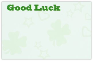 Good Luck (Clover, Stars & Hearts) - 60mm x 90mm Florist Cards