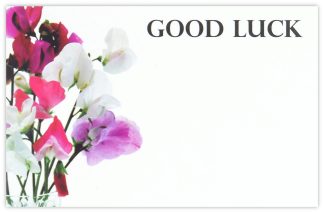 Good Luck (Sweet Pea) - 60mm x 90mm Florist Cards