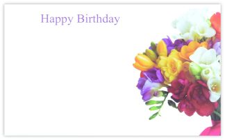 Happy Birthday (Bouquet) - 60mm x 90mm Florist Cards