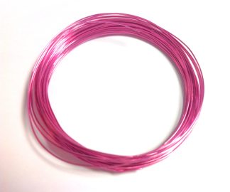 Pack of 1 - Hot Pink 0.8mm x 10m Aluminium Wire