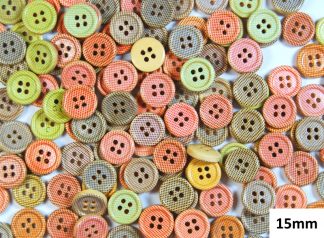 Natural Wooden Buttons - 15mm Natural Buttons 9
