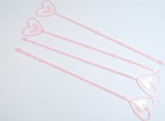 Pink Heart Florist Card Holders celloexpress