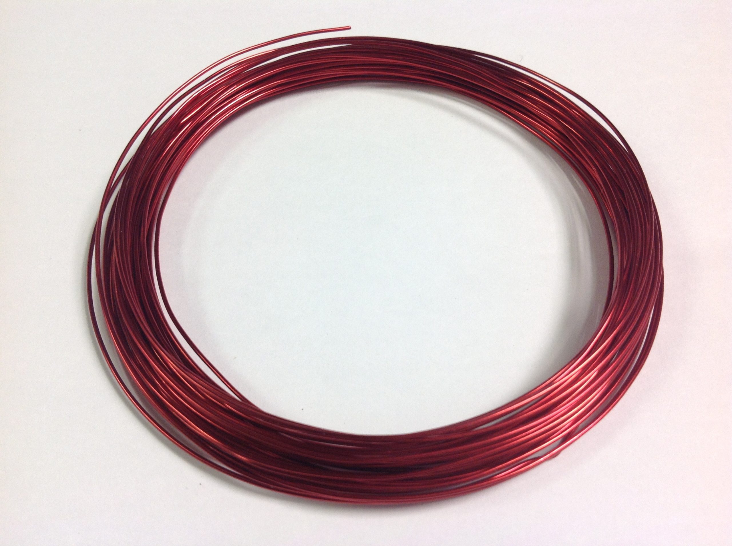 Pack of 1 - Wine Red 0.8mm x 10m Aluminium Wire