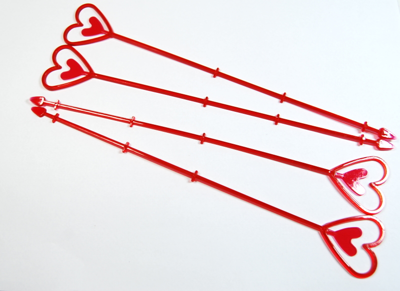 Red Heart Florist Card Holders celloexpress