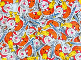 Christmas Wooden Buttons - Santa Claus Type 4