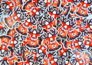 Christmas Wooden Buttons - Christmas Reindeer Type 1