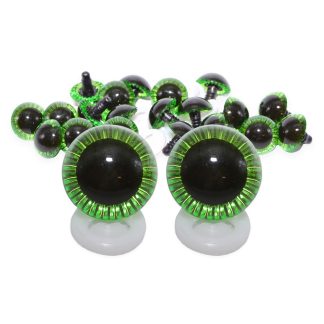 Green Owl Eyes with Plastic Back