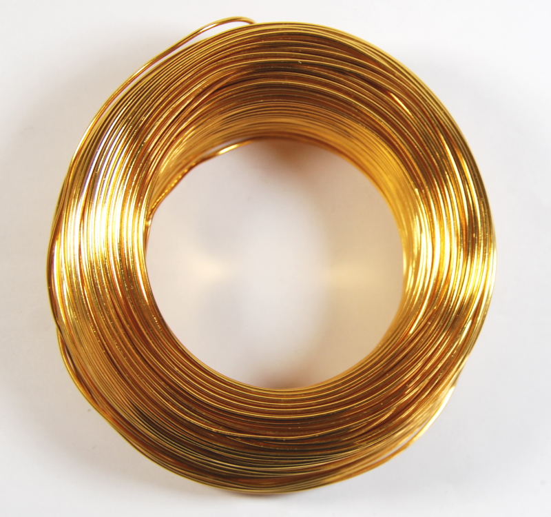 Pack of 1 - Dark Gold 1.5mm x 100m Aluminium Wire