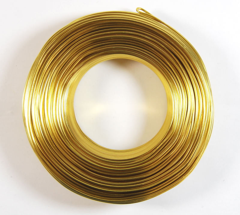 Pack of 1 - Gold 1.5mm x 100m Aluminium Wire
