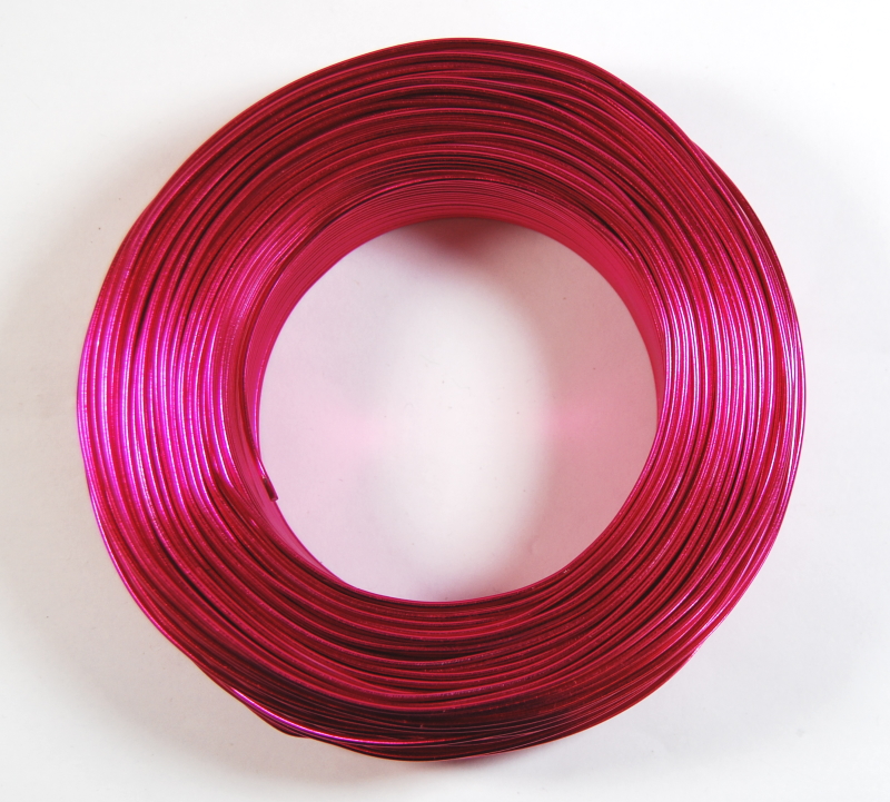 Pack of 1 - Hot Pink 1.5mm x 100m Aluminium Wire