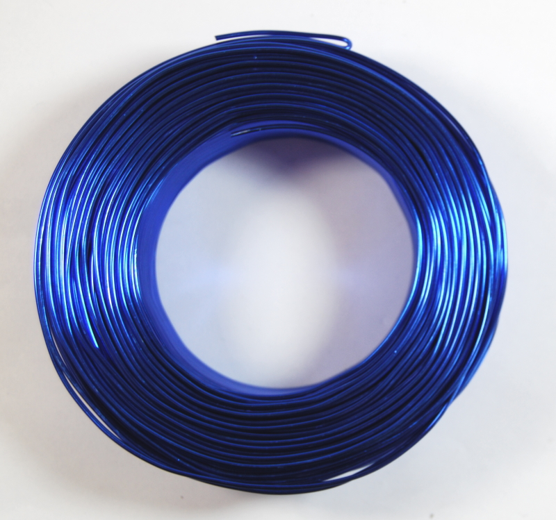 Pack of 1 - Royal Blue 1.5mm x 100m Aluminium Wire