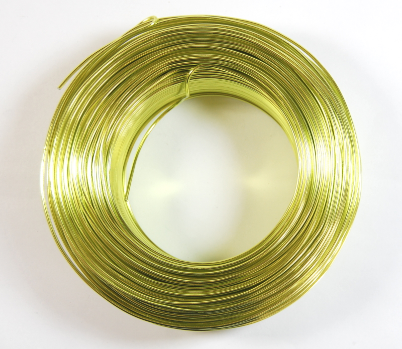 Pack of 1 - Yellow Green 1.5mm x 100m Aluminium Wire