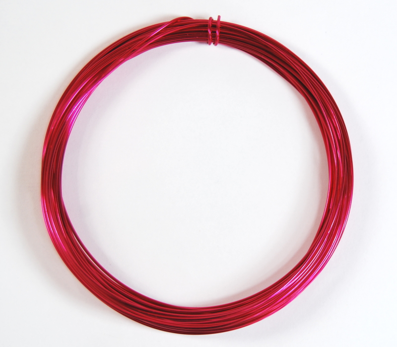 Pack of 1 - Cerise 1.0mm x 10m Aluminium Wire