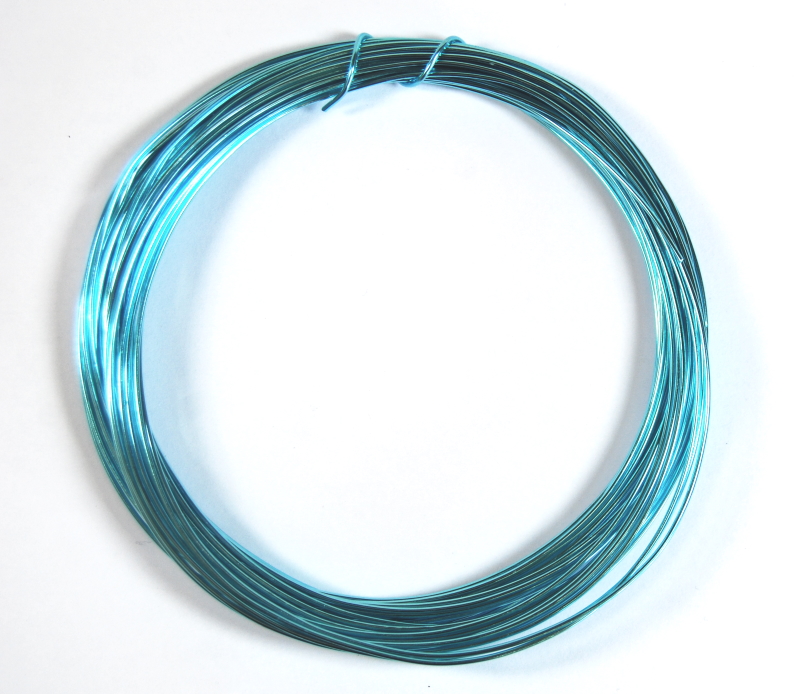 Pack of 1 - Deep Sky Blue 1.0mm x 10m Aluminium Wire