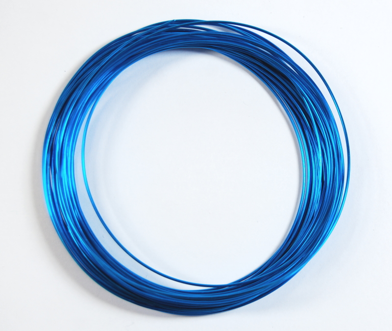 Pack of 1 - Dodger Blue 1.0mm x 10m Aluminium Wire