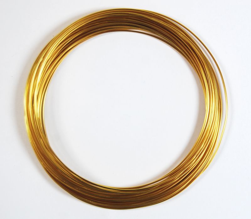 Pack of 1 - Gold 1.0mm x 10m Aluminium Wire