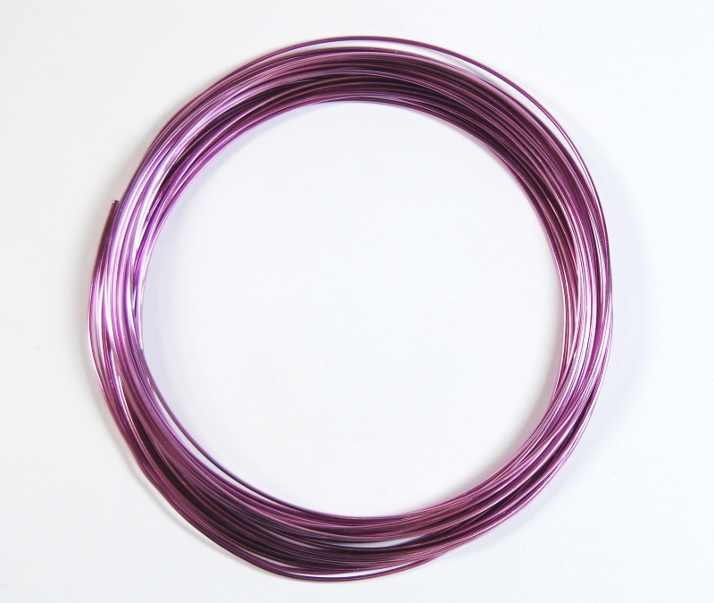 Pack of 1 - Lavender 1.0mm x 10m Aluminium Wire