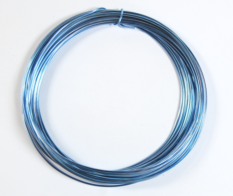 Pack of 1 - Light Steel Blue 1.0mm x 10m Aluminium Wire
