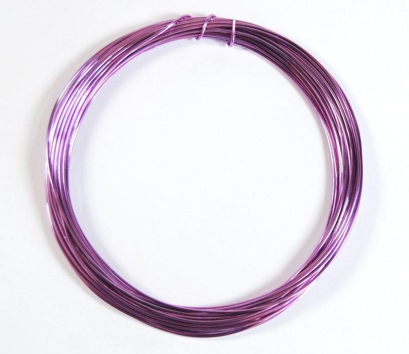 Pack of 1 - Lilac 1.0mm x 10m Aluminium Wire