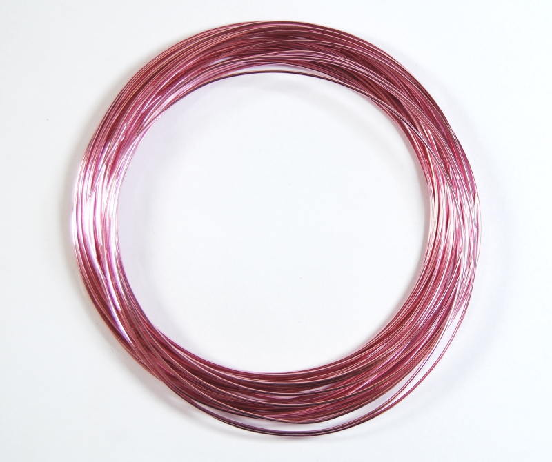 Pack of 1 - Pearl Pink 1.0mm x 10m Aluminium Wire