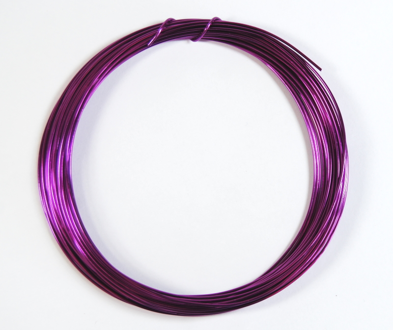 Pack of 1 - Purple 1.0mm x 10m Aluminium Wire
