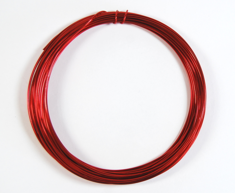 Pack of 1 - Red 1.0mm x 10m Aluminium Wire