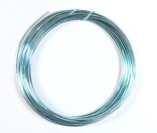 Pack of 1 - Sky Blue 1.0mm x 10m Aluminium Wire