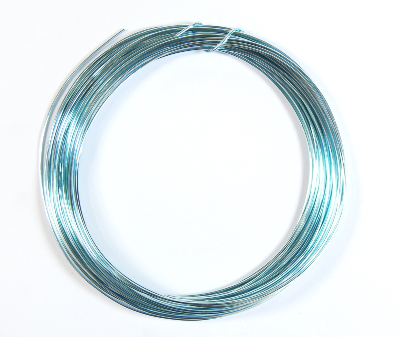 Pack of 1 - Sky Blue 1.0mm x 10m Aluminium Wire