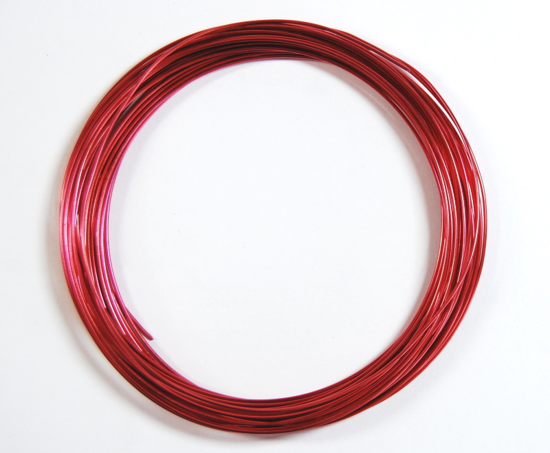 Pack of 1 - Wine Red 1.0mm x 10m Aluminium Wire