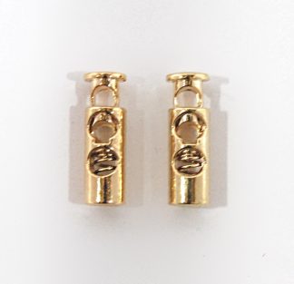 22.5mm Gold Cord Stopper Lock Toggle Ends