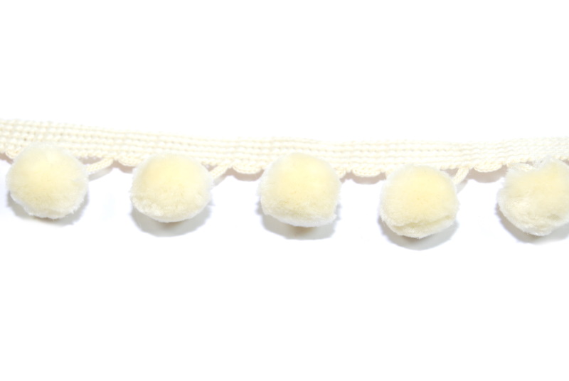 Cream Pom Pom Lace Trim celloexpress