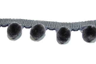 Dark Grey Pom Pom Lace Trim celloexpress