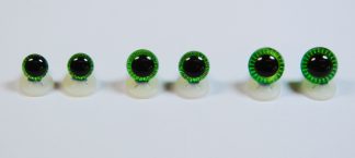 12mm Green Owl Eyes Plastic Back