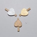 30mm Shiny Mix Love Heart Pegs