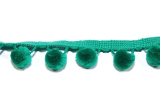 Mid Green Pom Pom Lace Trim celloexpress