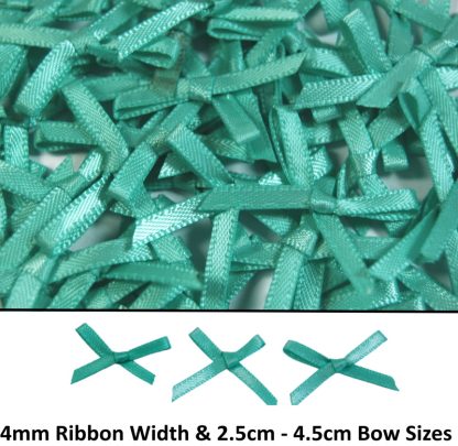 Mint Green 4mm Mini Satin Bow Combo Text celloexpress