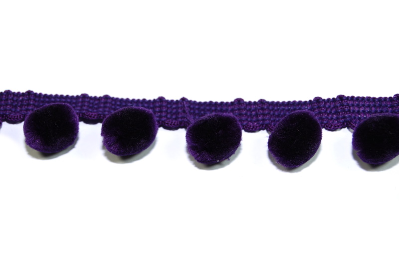 Purple Pom Pom Lace Trim celloexpress