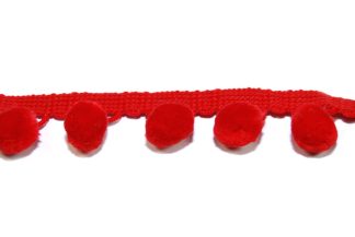 Red Pom Pom Lace Trim celloexpress