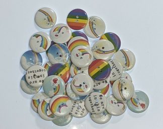 Wooden Rainbow Buttons