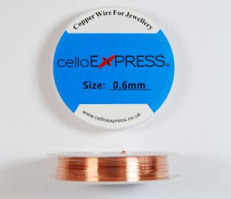 Pack of 1 - Light Copper 0.6mm x 6m Silver Plated Permanent Colour Copper Wire