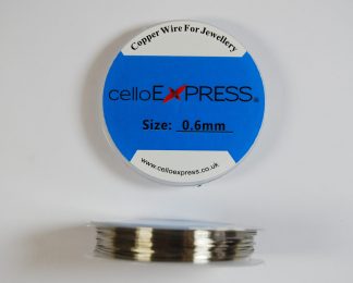 Pack of 1 - Gun Metal 0.6mm x 4.5m Silver Plated Permanent Colour Copper Wire