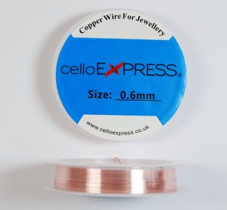 Pack of 1 - Rose Gold 0.6mm x 4.5m Silver Plated Permanent Colour Copper Wire