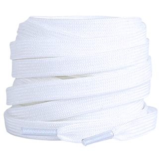 10mm White Shoelaces - Flat Replacement Laces
