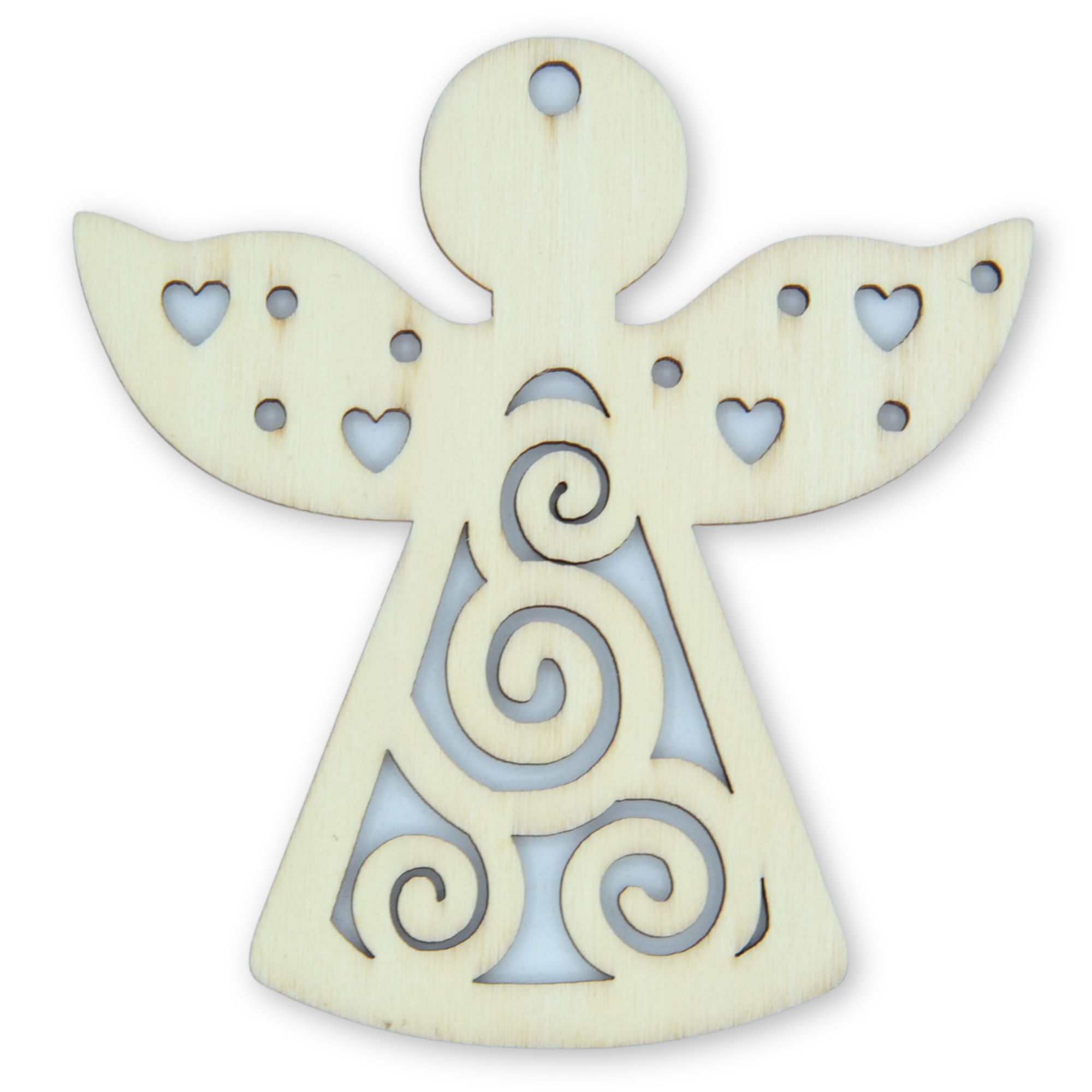 Angel With Heart Wings Christmas Wooden Shapes CelloExpress