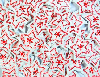 Christmas Wooden Buttons - Stars Type 1