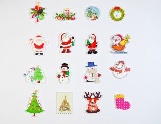 Christmas Wooden Character Buttons