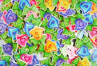 Christmas Wooden Buttons - Christmas Bells Type 1